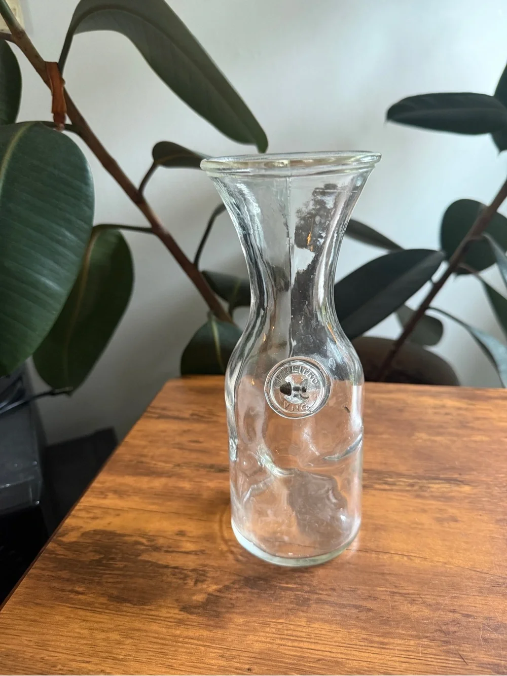 Clear Glass Carafe Vase
